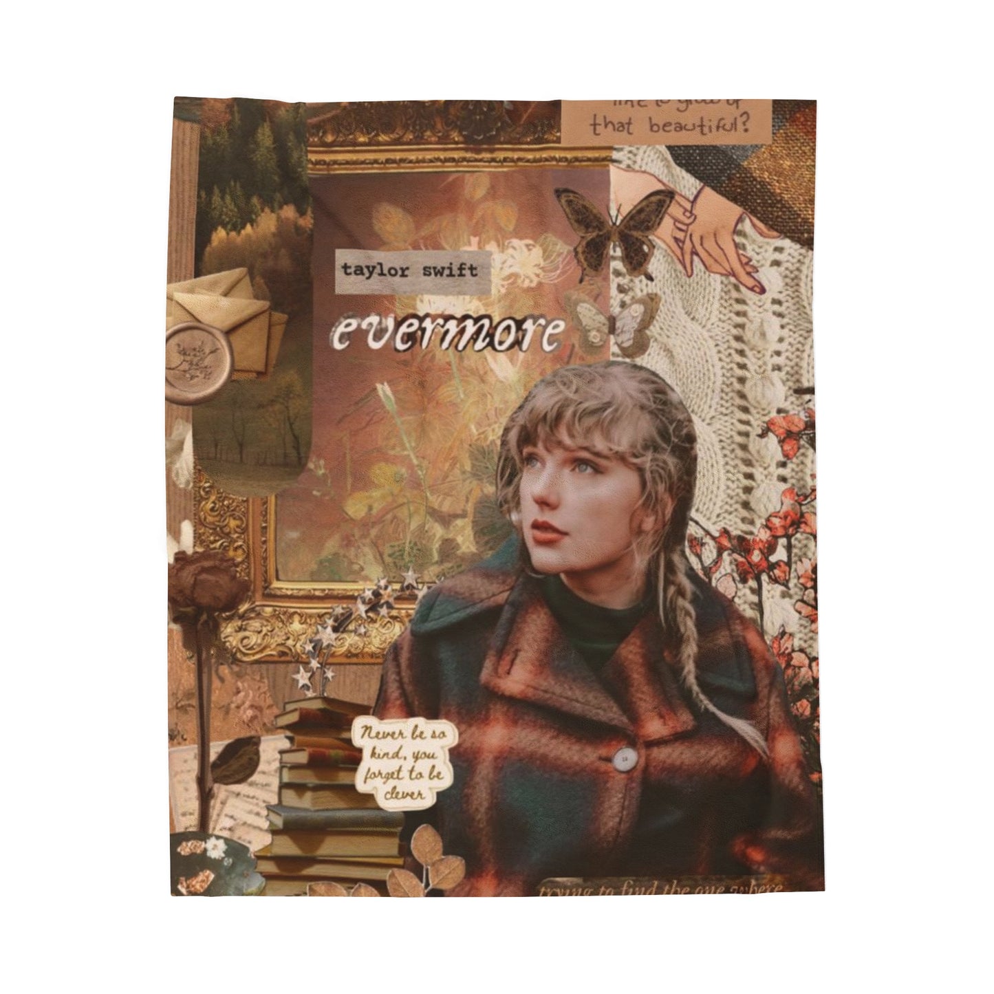 Taylor Swift Brown Evermore Fall Velveteen Plush Blanket