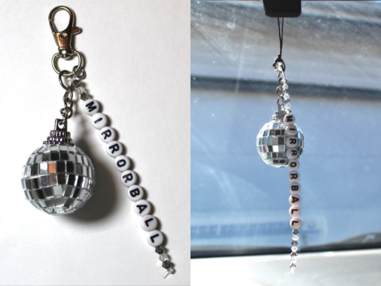 TS Mirrorball Keychain AND Car Mirror Ornament COMBO