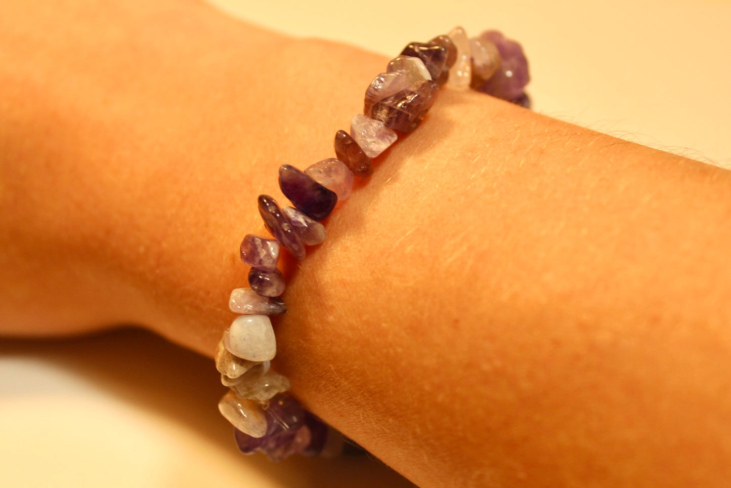 Rose Quartz, Lapis Lazuli, Amethyst, OR Turquoise Stone Stretchy Bracelet