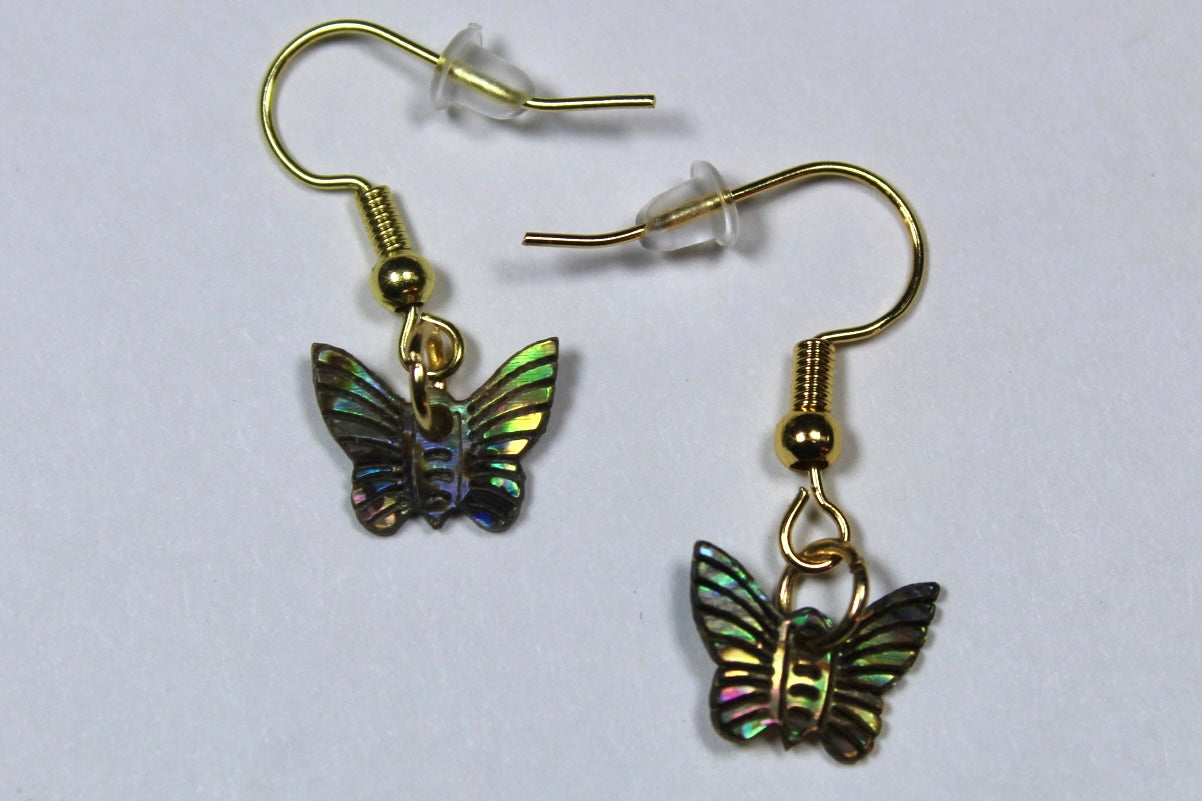 Butterfly Shell Colorful Shiny Dangle Earrings