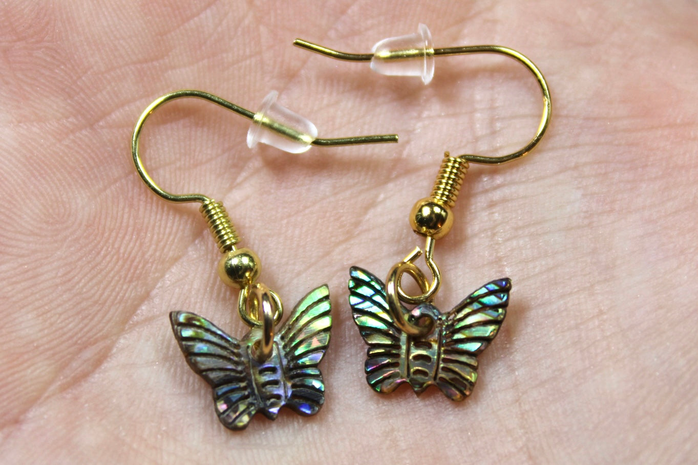 Butterfly Shell Colorful Shiny Dangle Earrings