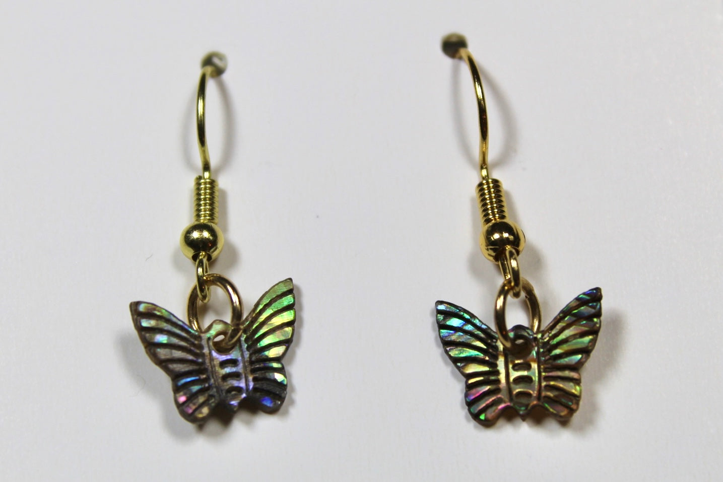 Butterfly Shell Colorful Shiny Dangle Earrings