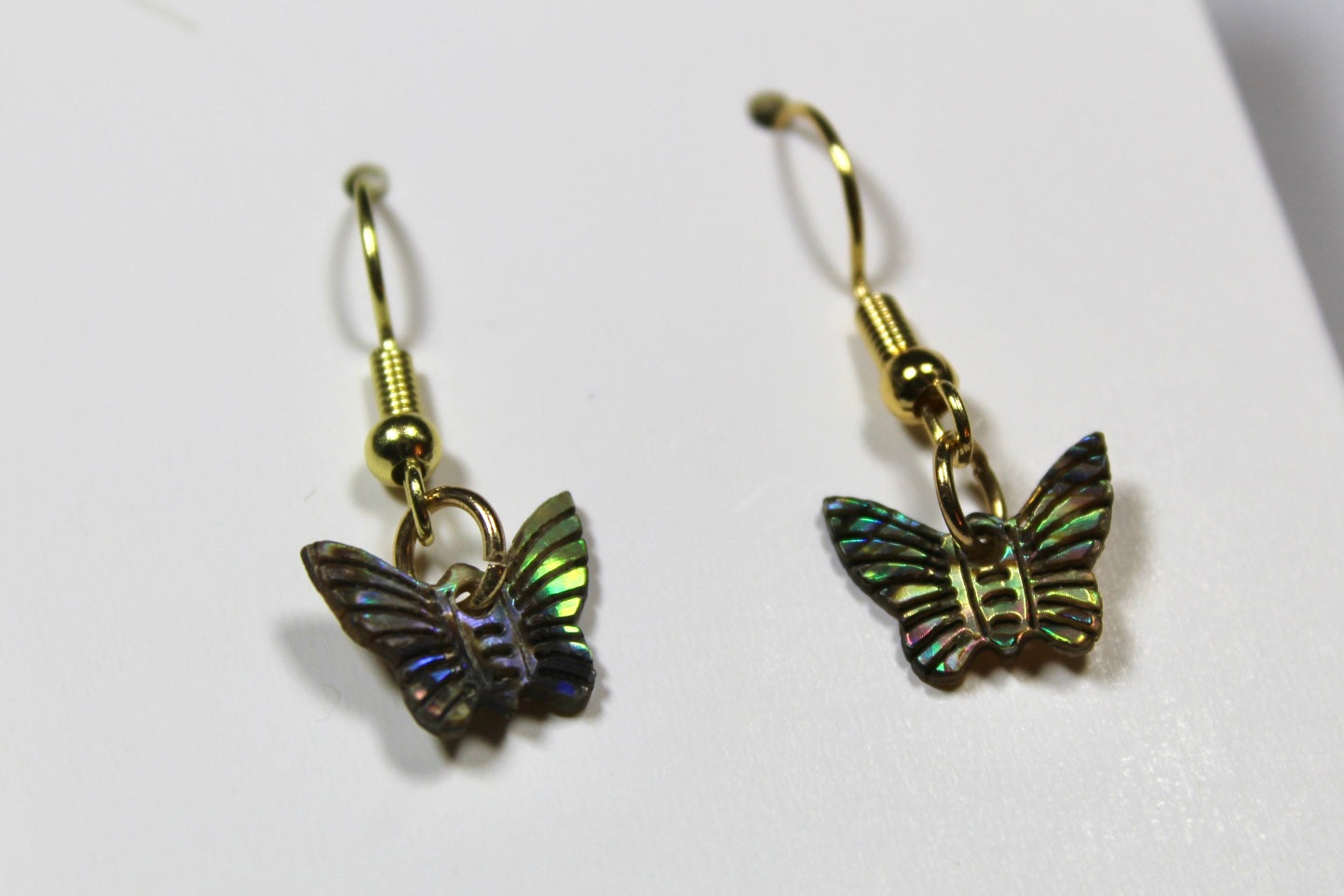 Butterfly Shell Colorful Shiny Dangle Earrings