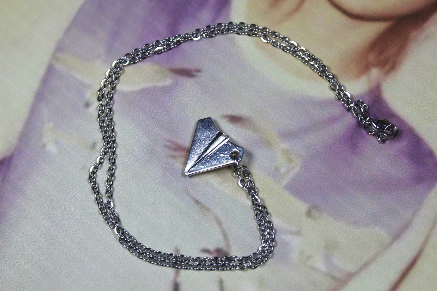 Out Of The Woods Taylor Swift 1989 Inspired Paper Plane Silver Charm Necklace