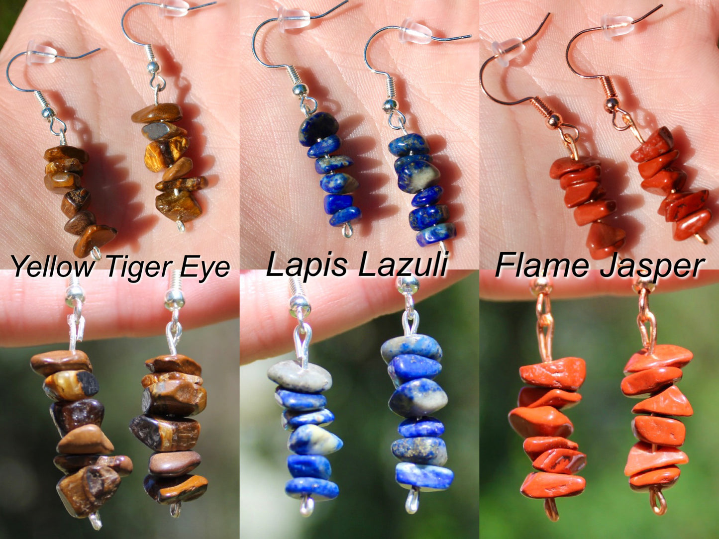 Gemstone Dangle Earrings