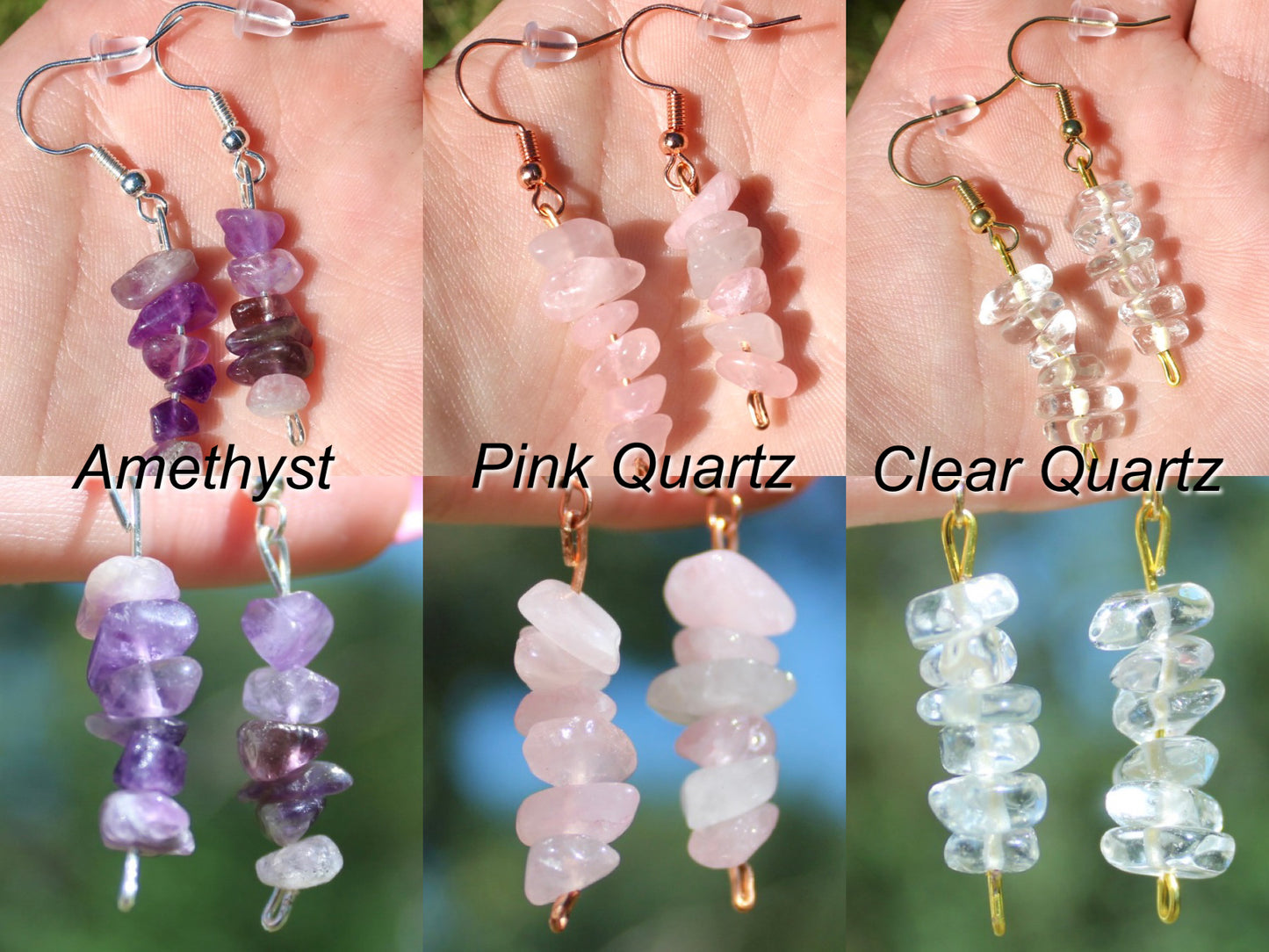 Gemstone Dangle Earrings